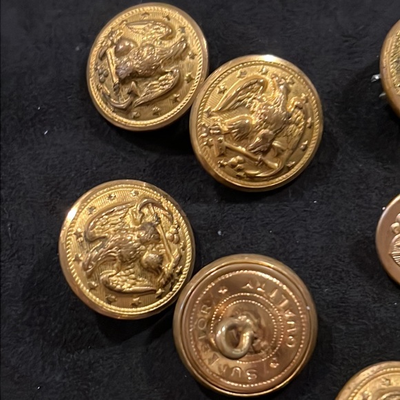 Lot Antique Superior Quality brass military buttons eagle crest of arms - Picture 5 of 6